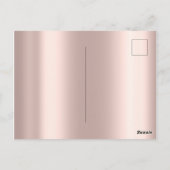 Quinceañeras Sweet 16th Bridal Roos Gold Sparkly Briefkaart (Achterkant)