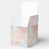 Quinceañeras Sweet 16th Bridal Roos Holographic Bedankdoosjes (Geopend)