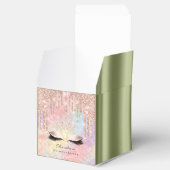 Quinceañeras Sweet 16th Bridal Roos Mint Holograaf Bedankdoosjes (Geopend)