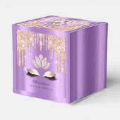 Quinceañeras Sweet 16th Bridal Roos Paarse Spark Bedankdoosjes (Achterkant)