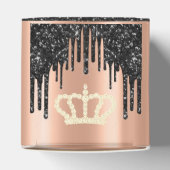 Quinceañeras Sweet 16th Bridal Roos Royal Black Bedankdoosjes (Bovenkant)