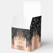 Quinceañeras Sweet 16th Bridal Roos Royal Black Bedankdoosjes (Geopend)