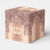 Quinceañeras Sweet 16th Bridal Roos Viv Royal Bedankdoosjes (Achterkant)