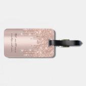 Quinceañeras Sweet 16th Bridal Sparkly Diamod Drip Bagagelabel (Achterkant horizontaal)