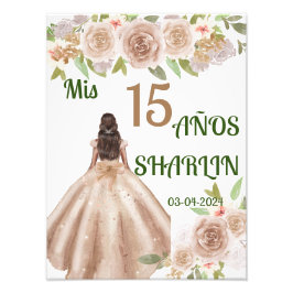 Quinceañeras Welkomstbord Foto Afdruk