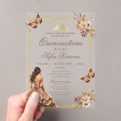 Quincenera Invitation in Spanish Boho Acryl Uitnodigingen (Insitu (Draagbaar))