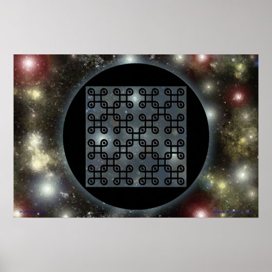 Quincuncial Bio-Spacetime Nanochip Poster (Voorkant)