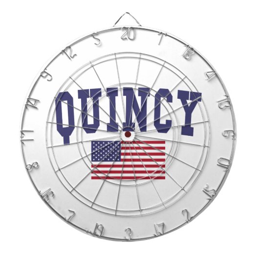 Quincy IL US Flag Dartbord (Voorkant)