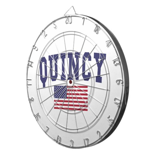 Quincy IL US Flag Dartbord (Voorkant Rechts)