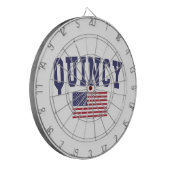 Quincy IL US Flag Dartbord (Voorkant Links)