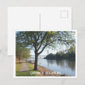 Quincy, Illinois, aan de Mississippi Briefkaart (Voorkant / Achterkant)