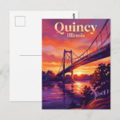 Quincy, Illinois Illinois Briefkaart (Voorkant / Achterkant)