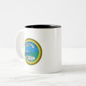 Quincy MA-Mok Tweekleurige Koffiemok (Voorkant links)