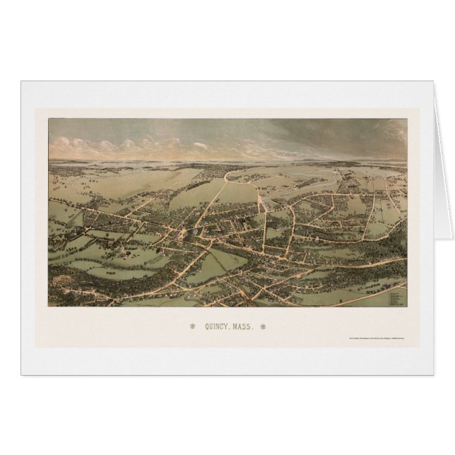 Quincy, MA Panoramic Map - 1877 (Voorkant Horizontaal)