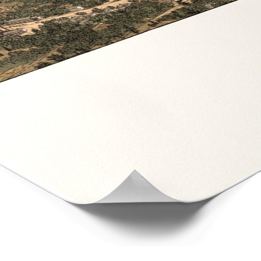 Quincy, MA Panoramic Map - 1877 Poster (Hoek)