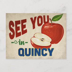 Quincy Massachusetts Apple - Vintage Travel Briefkaart
