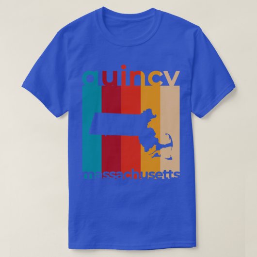 Quincy Massachusetts Retro T-shirt (Design voorkant)
