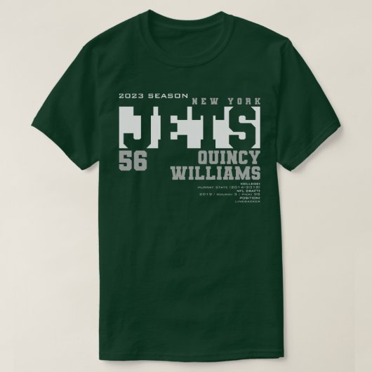 Quincy Williams Jets 2023 T-shirt (Design voorkant)