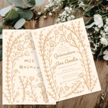 Quineañera 15th BDay grillige Bloemenwijnstokken C