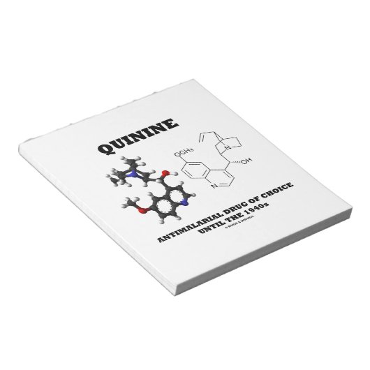 Quinine Antimalarial Drug Of Choice Tot 1940 Notitieblok (Schuin)