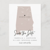 QUINN- Alabama Kaart Save the Date (Verplaatsbaar  (Voorkant)