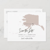 QUINN - Alaska Kaart Save the Date (Verplaatsbaar (Voorkant / Achterkant)