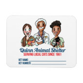 Quinn Animal Shelter vet info magnet Magneet (Horizontaal)