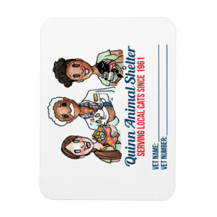 Quinn Animal Shelter vet info magnet Magneet