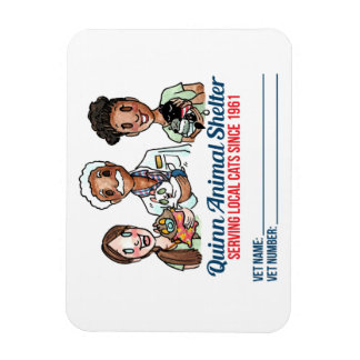 Quinn Animal Shelter vet info magnet Magneet