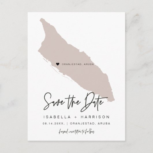 QUINN Aruba Kaart Save the Date *Verplaatsbaar Har (Voorkant)