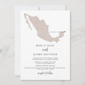 QUINN Blush Mexico Map Destination Travel Weduwing Kaart (Voorkant)