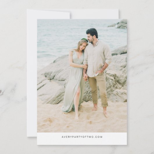 Quinn Blush Pink Aruba Map Opslaan Datum Kaart (Achterkant)