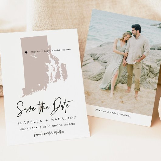 Quinn Blush Pink Rhode Island Kaart Bewaar de datu