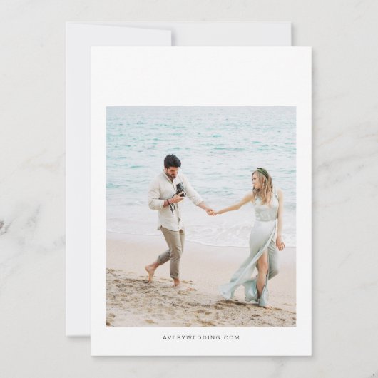 QUINN Blush Rhode Island Bagagelabel Save the Date Kaart (Achterkant)