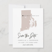 QUINN Blush Rhode Island Save the Date Briefkaart (Voorkant)