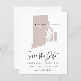 QUINN Blush Rhode Island Save the Date Briefkaart