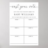 Quinn brengt je stem Baby Naam Spel Stemming Poster (Voorkant)