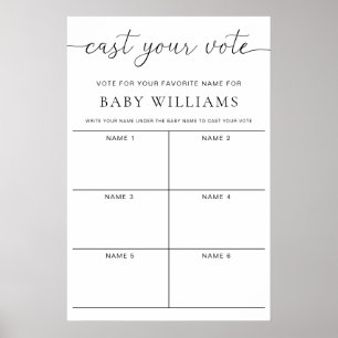 Quinn brengt je stem Baby Naam Spel Stemming Poster