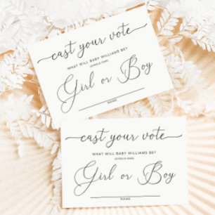 Quinn brengt je stem Geslacht Onthullen Stemspel K Informatiekaartje