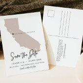 QUINN - Californië Kaart Save the Date Verplaatsba