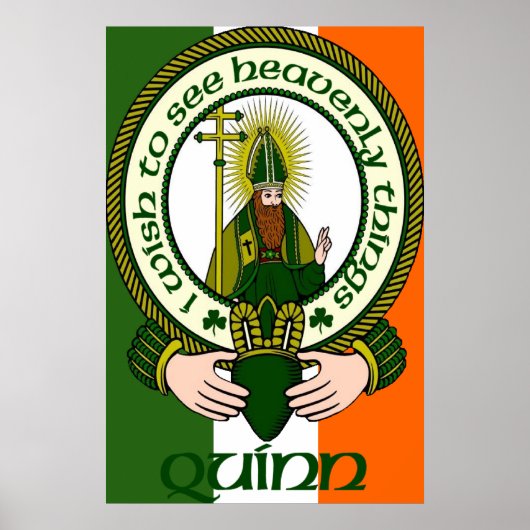 Quinn Clan Motto Poster Print (Voorkant)