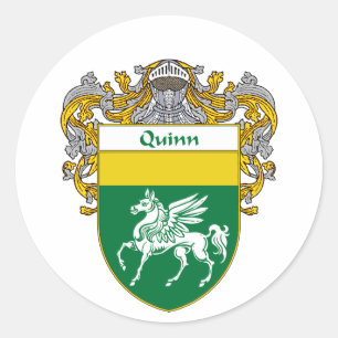 Quinn Coat of Arms (Beheerd) Ronde Sticker