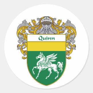 Quinn Coat of Arms (Beheerd) Ronde Sticker