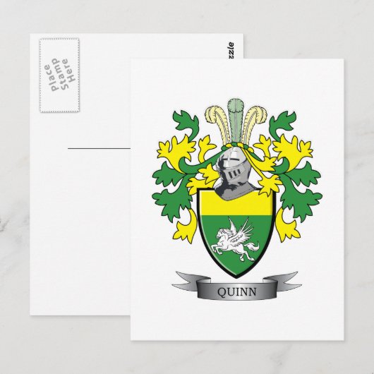 Quinn Coat of Arms Briefkaart (Voorkant / Achterkant)
