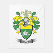 Quinn Coat of Arms Fleece Deken (Voorkant)
