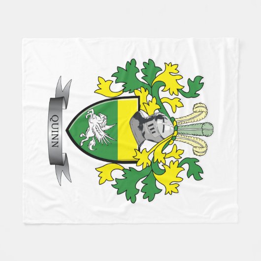 Quinn Coat of Arms Fleece Deken (Voorkant (Horizontaal))