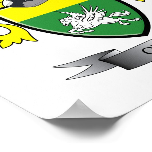 Quinn Coat of Arms Poster (Hoek)