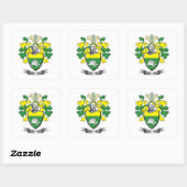 Quinn Coat of Arms Vierkante Sticker (Vel)