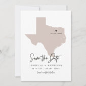 QUINN Dallas Texas Blush Roze Kaart Opslaan van de (Voorkant)