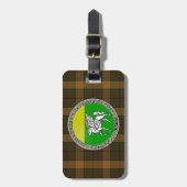 Quinn Family Badge met Tartan Bagagelabel (Voorkant verticaal)